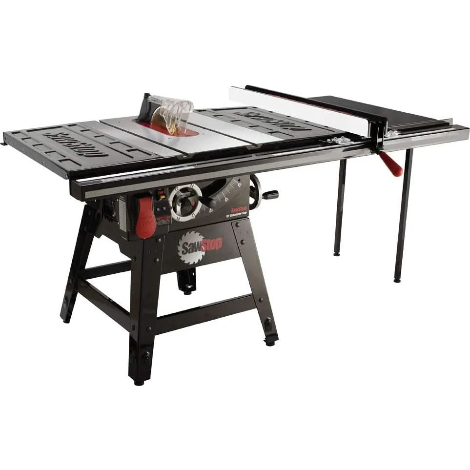 SawStop CNS175-TGP236 110V Single Phase 1.75-HP 14-Amp 10" Contractor Saw with 36" Professional Series T-Glide Fence System