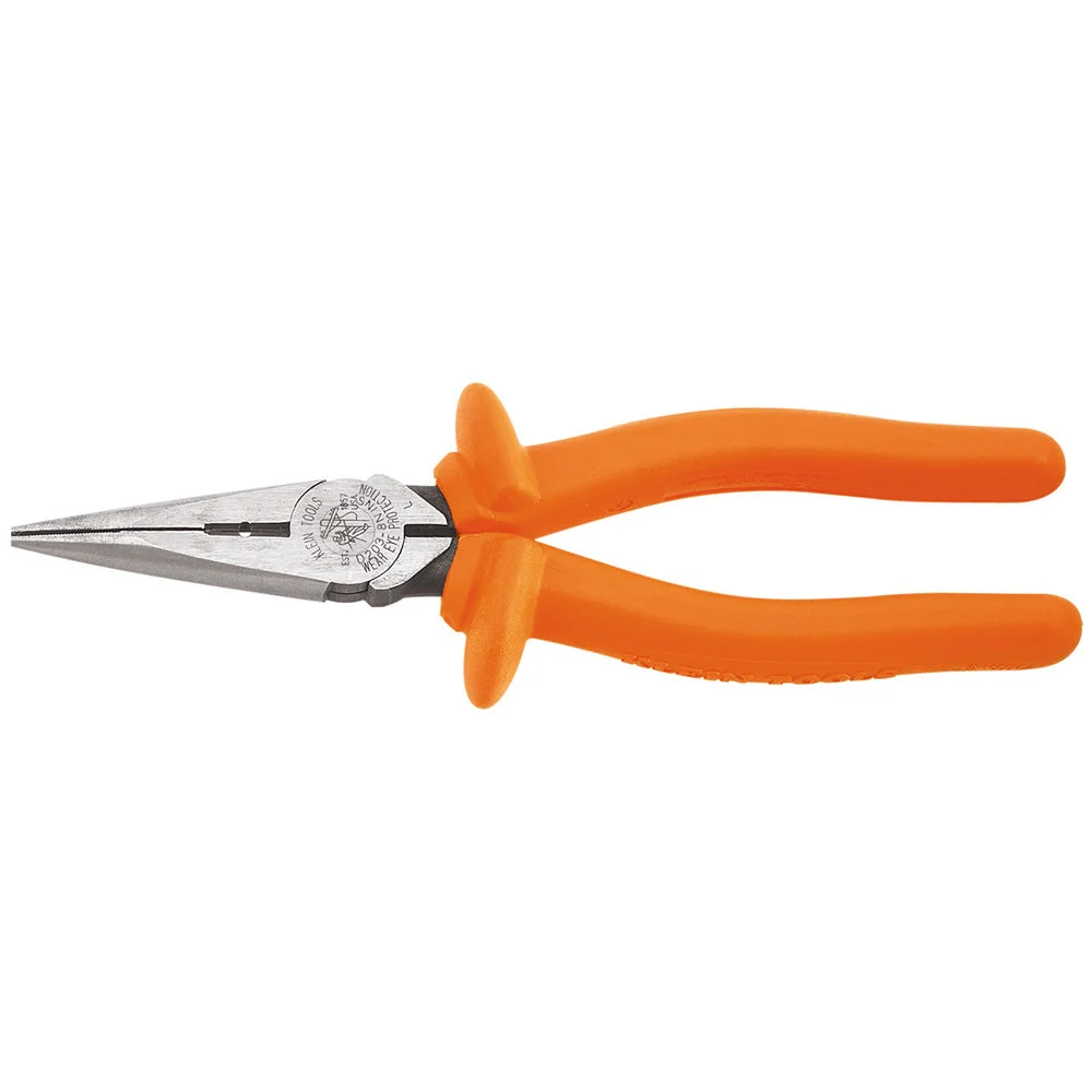 KLEIN TOOLS 8" Insulated Long Nose Side Cutting Pliers