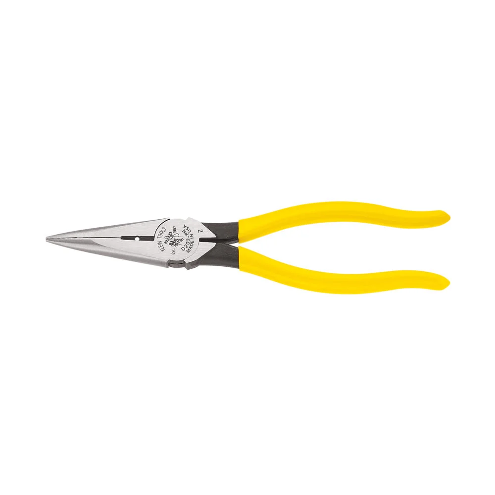 KLEIN TOOLS 8" Long Nose Side Cutting & Stripping Pliers