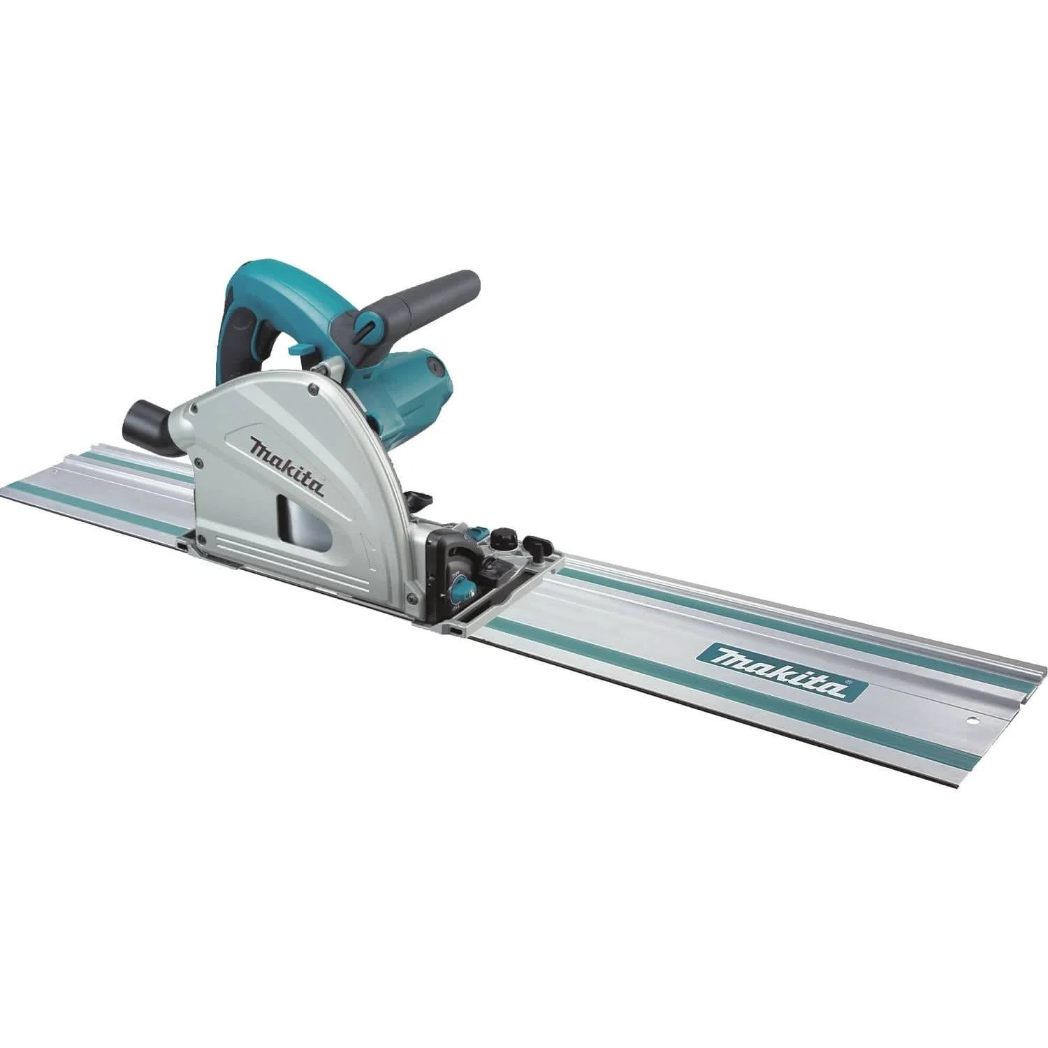 Makita SP6000J1 Corded 6-1/2" Plunge Circular Saw Kit, with Stackable Tool case and 55" Guide Rail