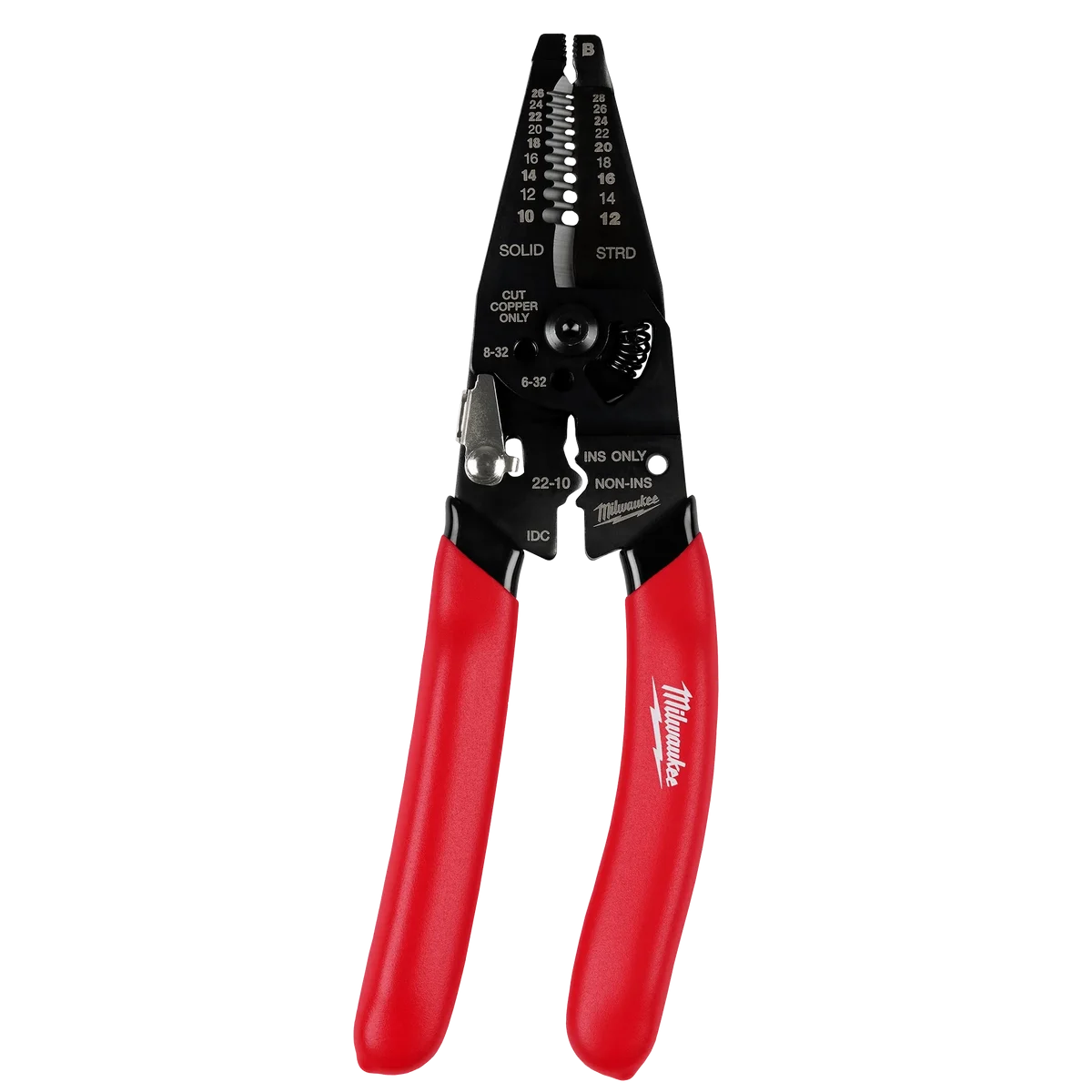 10-28 AWG Multi-Purpose Dipped Grip Wire Stripper & Cutter w/ Reinforced Head
