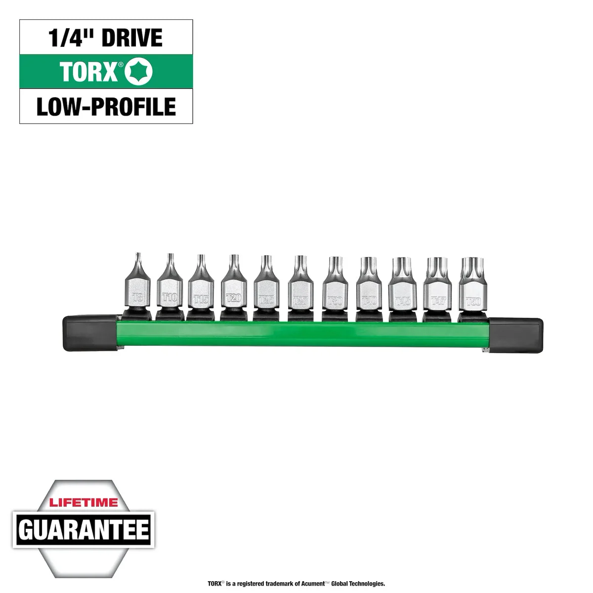 11pc 1/4" Drive Low-Profile TORX® Bit Socket Set