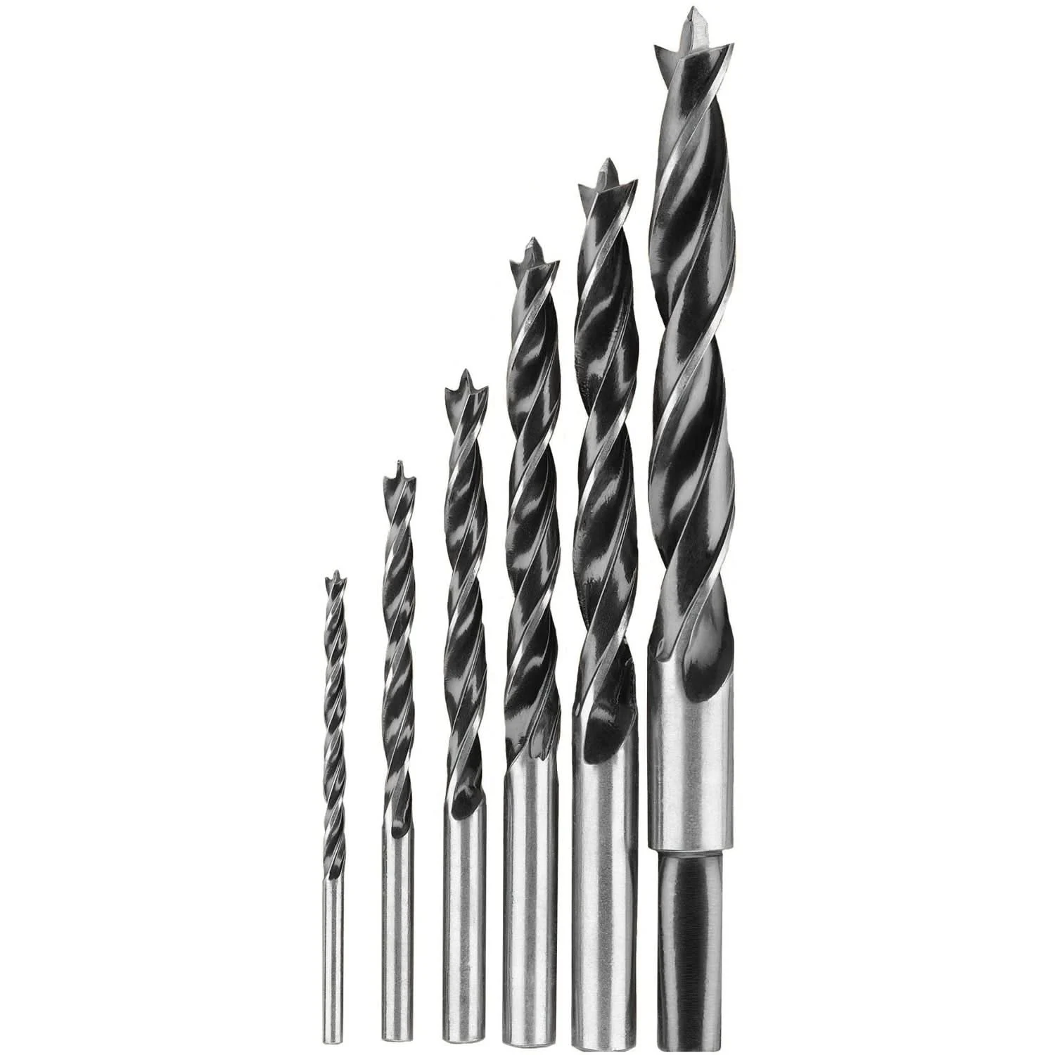 DeWalt DW1720 6-Piece Brad Point Bit Set