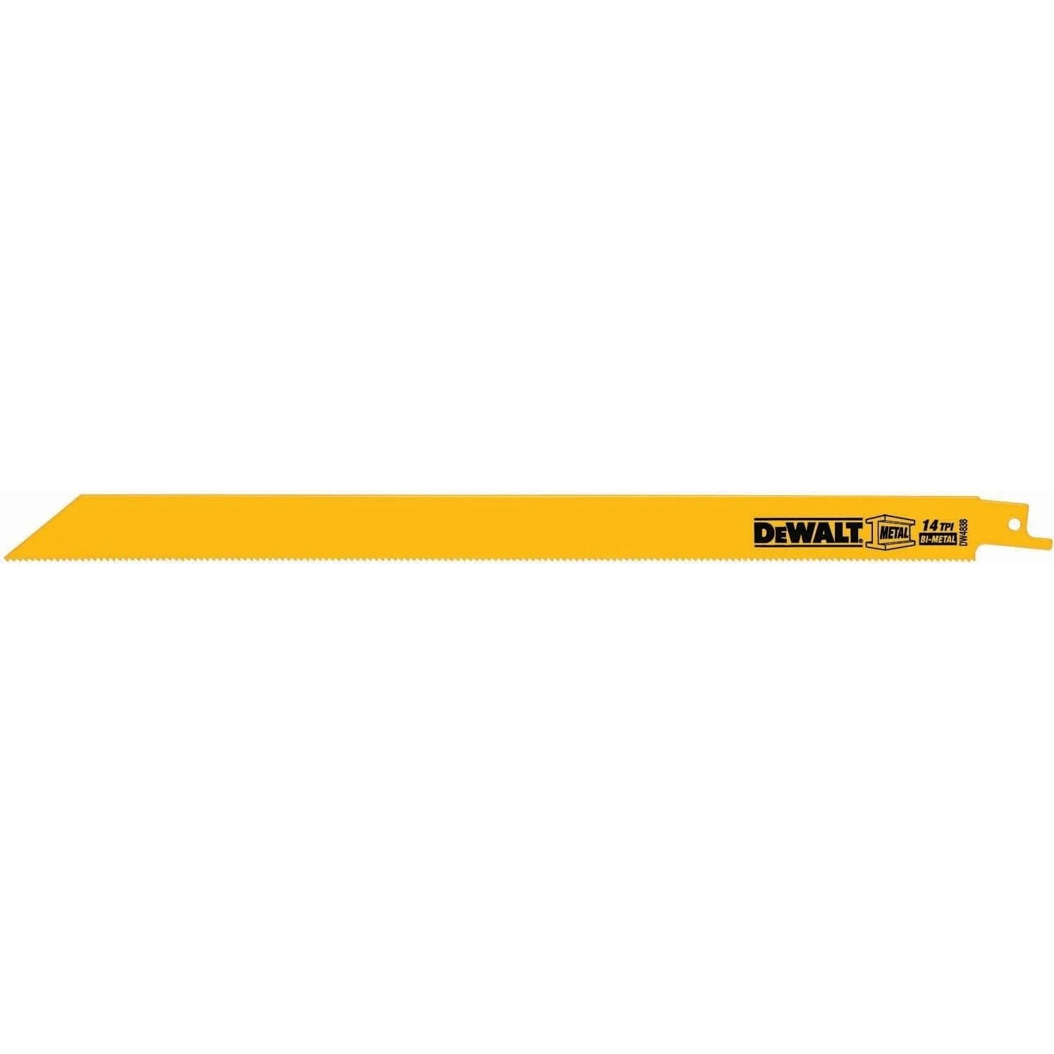 DeWalt DW4838 12" 14 TPI Straight Back Bi-Metal Reciprocating Blade (5 Pack)