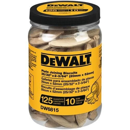 DeWalt DW6815 No. 10 Size Biscuits, 125-Pack