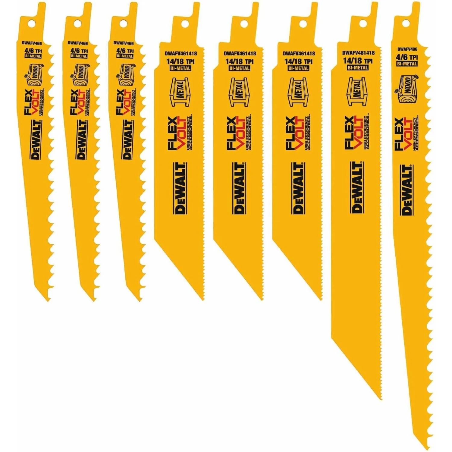 Dewalt DWAFV48SET 8-Piece  Reciprocating Saw Blade Set