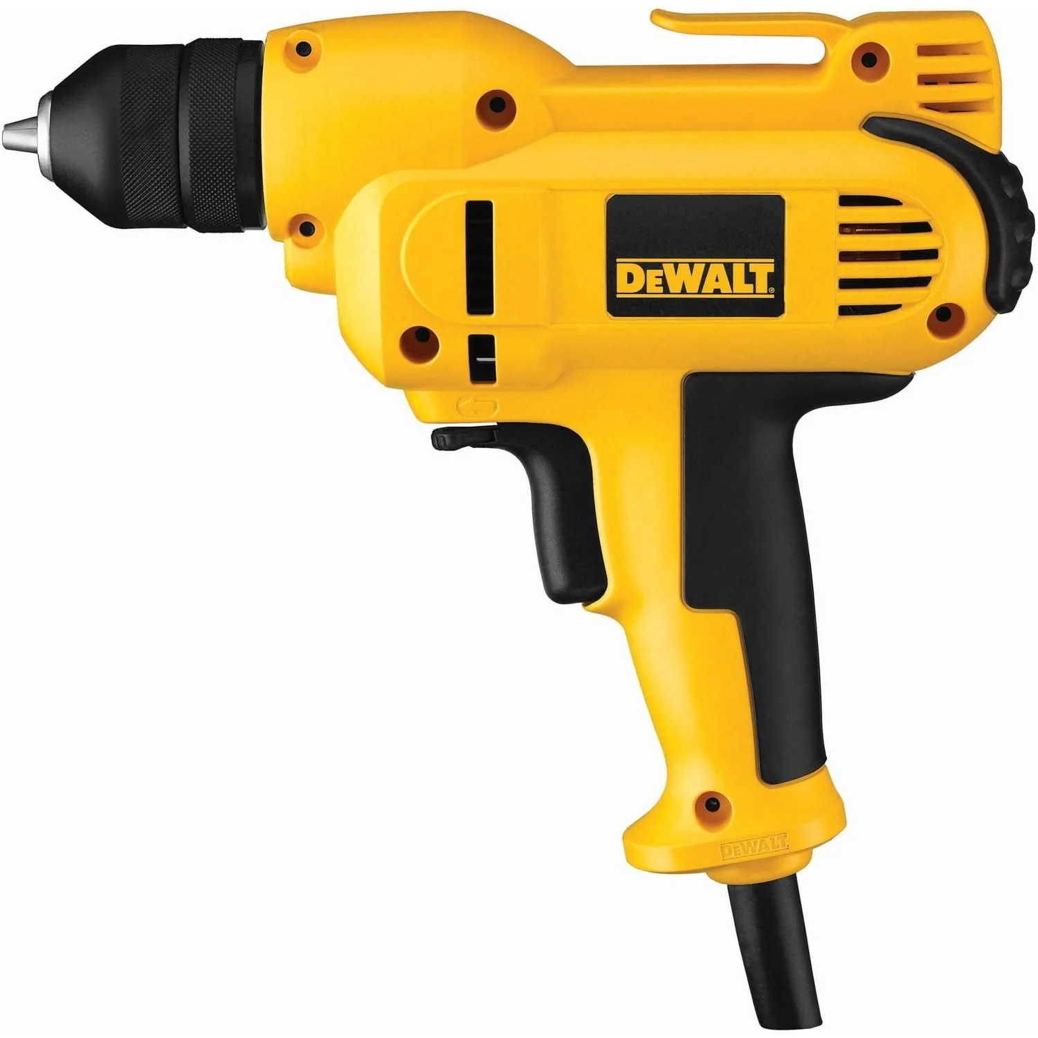 DeWalt DWD115K Corded 3/8" (10mm) VSR Mid-handle Drill Kit with Keyless Chuck