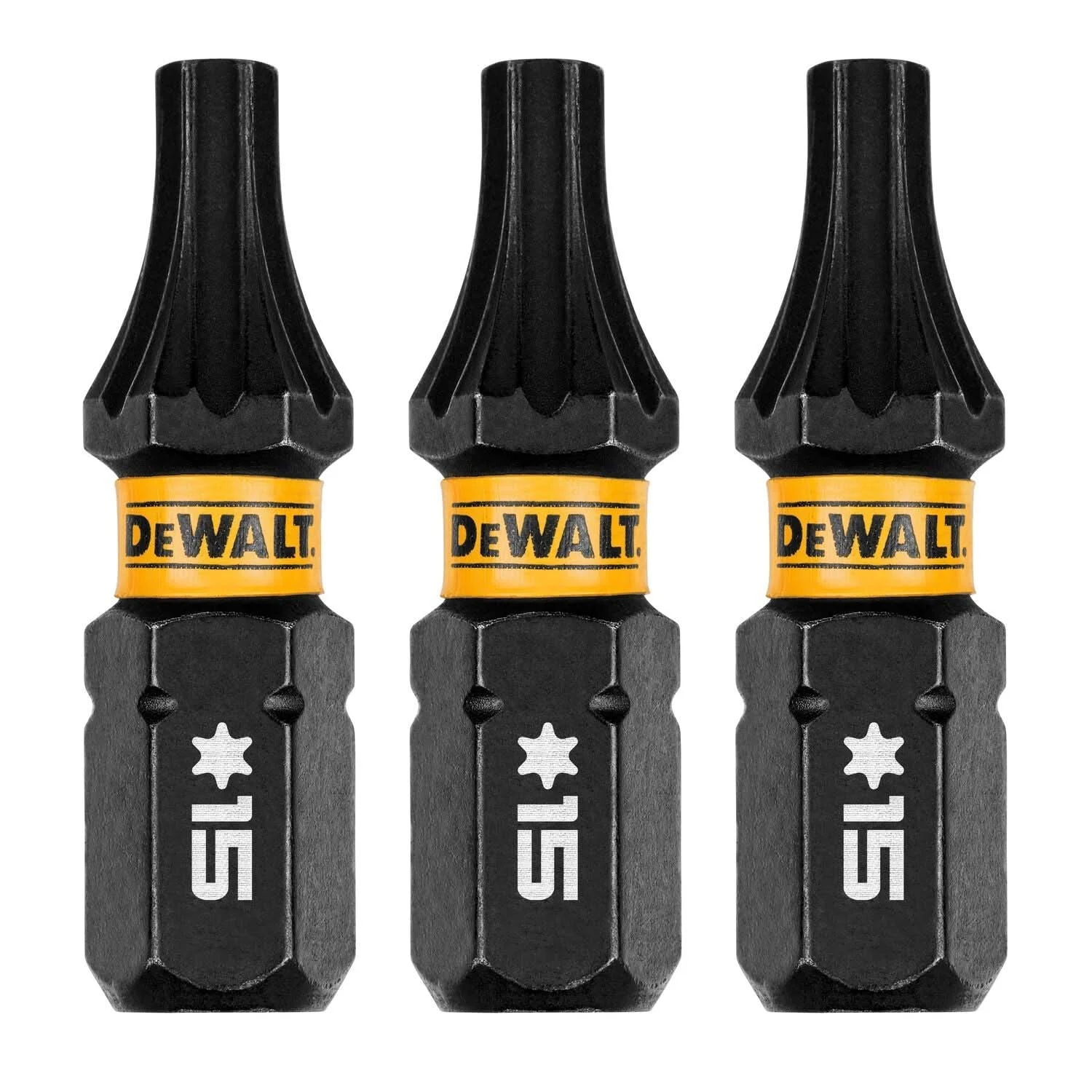 DeWalt DWAF1TX15IR3 FlexTorq Impact Ready Screwdriving Bit, T15, 1 in. (3-Pack)