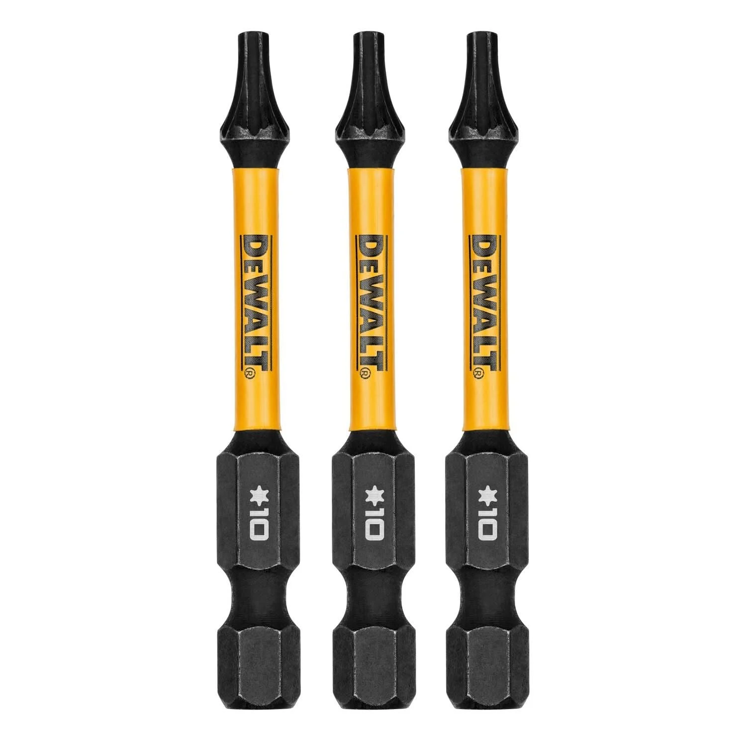DeWalt DWAF2TX10IR3 FlexTorq Impact Ready Screwdriving Bit, T10, 2-1/4 in. (3-Pack)