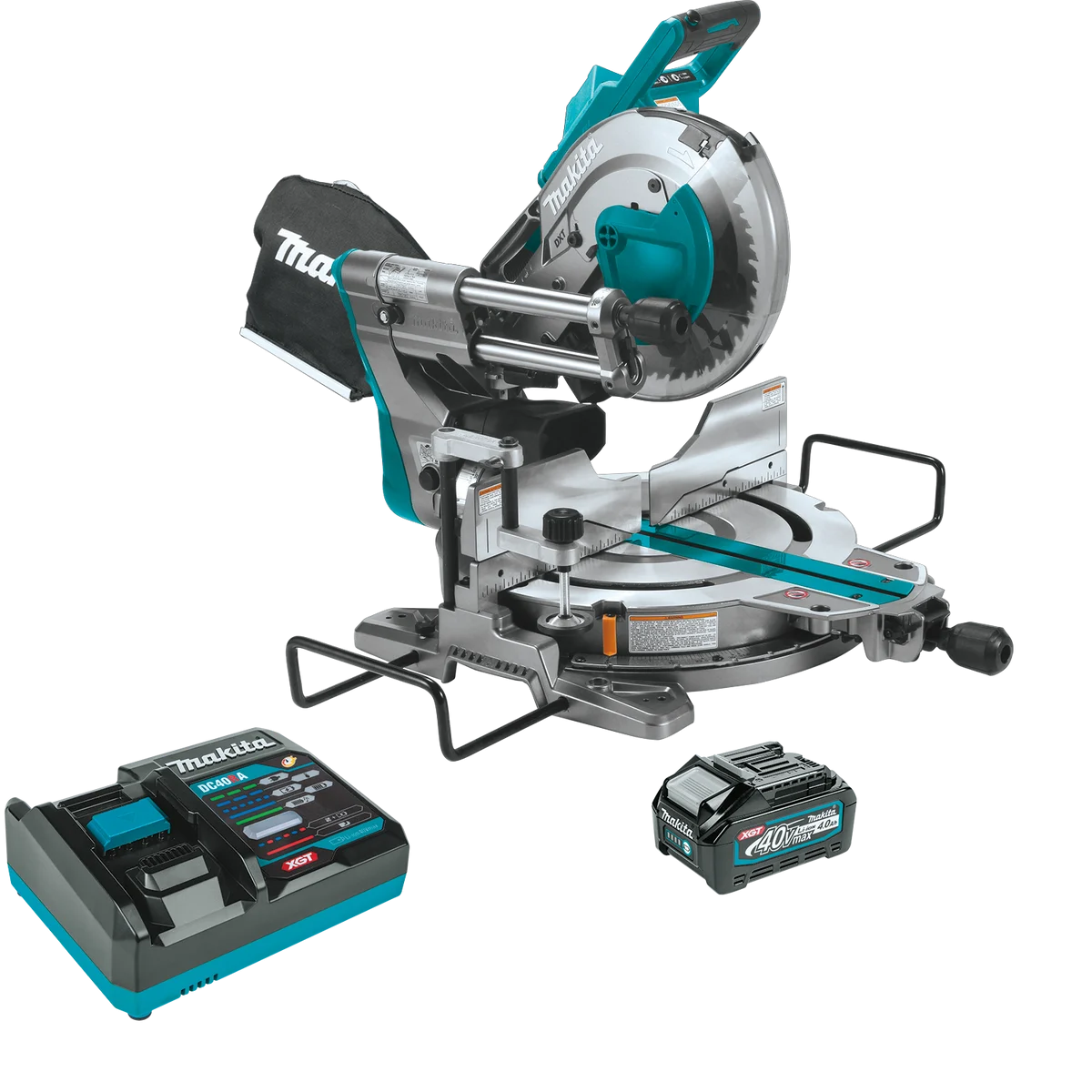 40V max XGT® Brushless Cordless 10" Dual‑Bevel Sliding Compound Miter Saw Kit, AWS® Capable (4.0Ah)