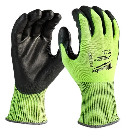 High Visibility Cut Level 4 Polyurethane Dipped - L
