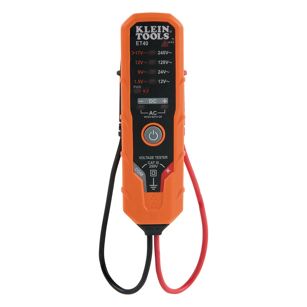 KLEIN TOOLS Digital AC/DC Voltage Tester 12 - 240V AC, 1.5 - 24V DC