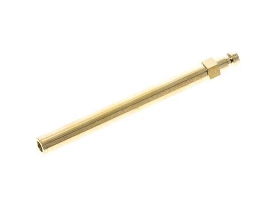 Brass DN 6 Mold Coupling Plug 10x120 mm Push-in Connections