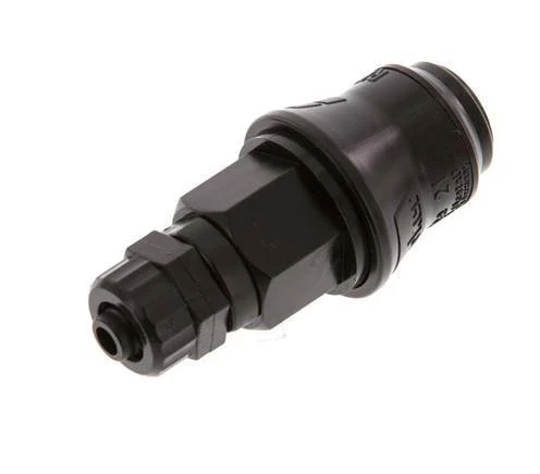 POM DN 5 Coupling Socket 6x8 mm Union Nut