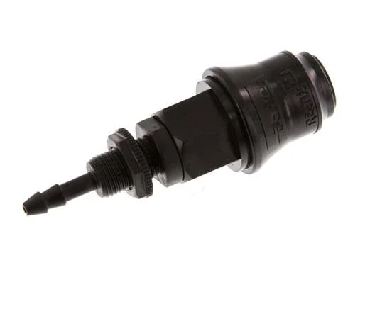 POM DN 5 Coupling Socket 4 mm Hose Pillar Bulkhead