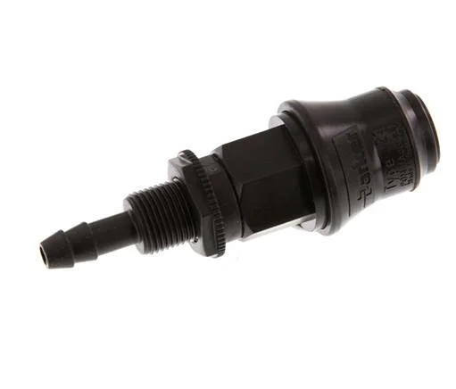 POM DN 5 Coupling Socket 6 mm Hose Pillar Bulkhead