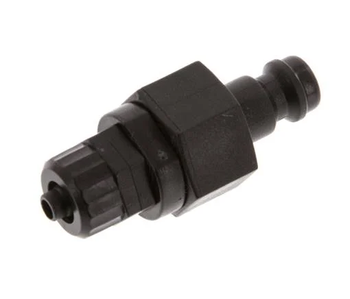 POM DN 5 Coupling Plug 4x6 mm Union Nut Double Shut-Off