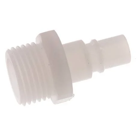 PVDF DN 7.2 Coupling Plug G 1/2 inch Male Threads