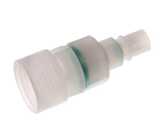 PVDF DN 7.2 Coupling Plug G 1/2 inch Female Threads Double Shut-Off