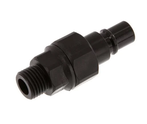 POM DN 7.2 Coupling Plug G 1/4 inch Male Threads Double Shut-Off