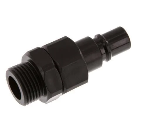 POM DN 7.2 Coupling Plug G 3/8 inch Male Threads Double Shut-Off