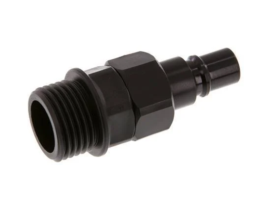 POM DN 7.2 Coupling Plug G 1/2 inch Male Threads Double Shut-Off