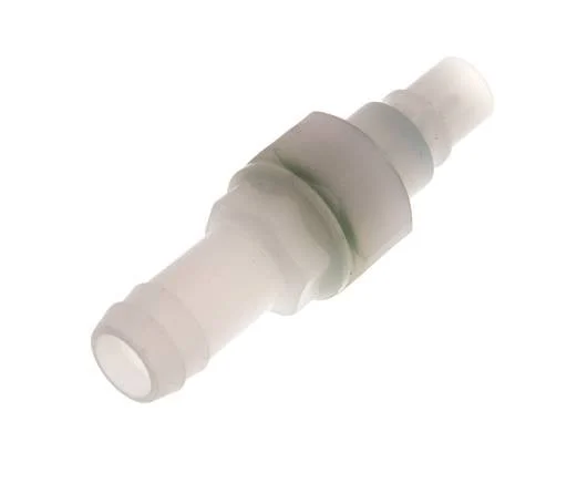 PVDF DN 7.2 Coupling Plug 13 mm Hose Pillar Double Shut-Off