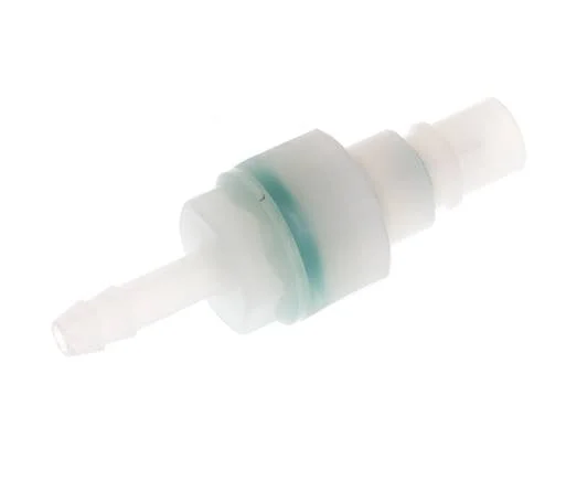 PVDF DN 7.2 Coupling Plug 6 mm Hose Pillar Double Shut-Off