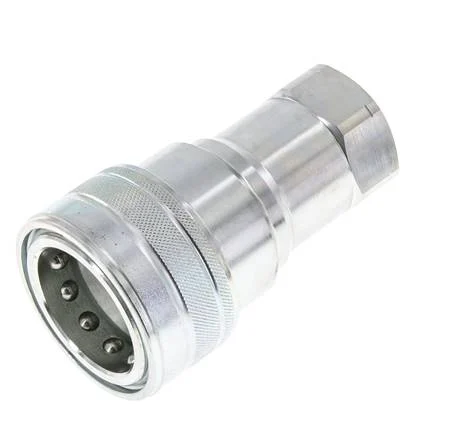 Steel DN 40 Hydraulic Coupling Socket 1 1/2 inch Female NPT Threads ISO 7241-1 B D 44.5mm