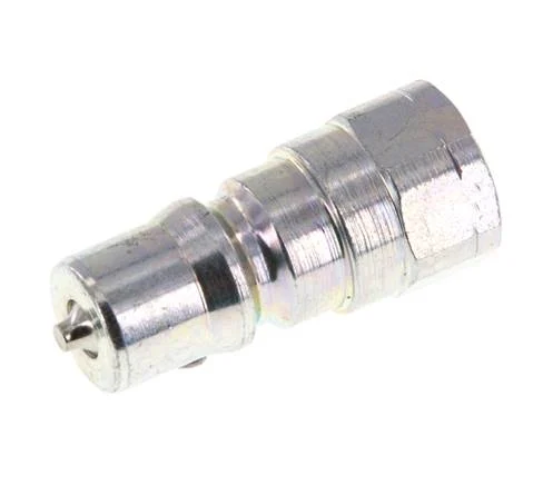 Steel DN 5 Hydraulic Coupling Plug 1/8 inch Female NPT Threads ISO 7241-1 B D 10.9mm