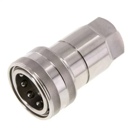 Stainless Steel DN 20 Hydraulic Coupling Socket G 3/4 inch Female Threads ISO 7241-1 B D 31.4mm