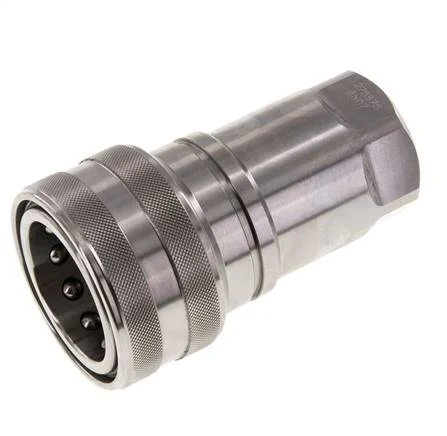 Stainless Steel DN 50 Hydraulic Coupling Socket G 2 inch Female Threads ISO 7241-1 B D 63.2mm