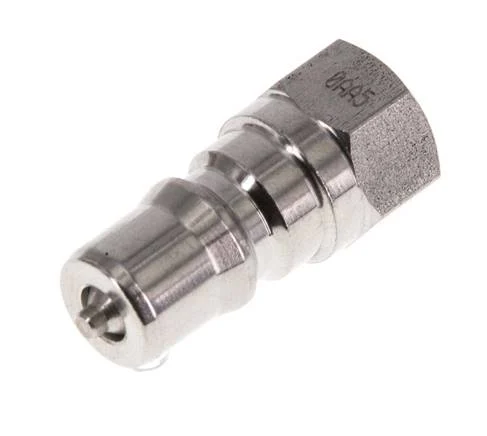 Stainless Steel DN 5 Hydraulic Coupling Plug G 1/8 inch Female Threads ISO 7241-1 B D 10.9mm