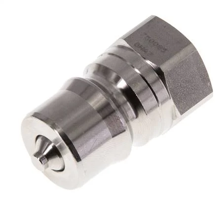 Stainless Steel DN 12.5 Hydraulic Coupling Plug G 1/2 inch Female Threads ISO 7241-1 B D 23.5mm
