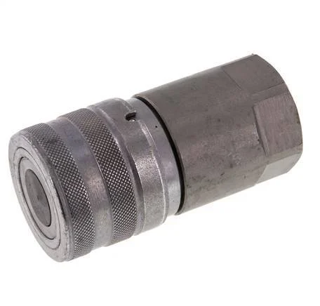 Steel DN 19 Flat Face Hydraulic Socket G 3/4 inch Female Threads ISO 16028 D 30mm