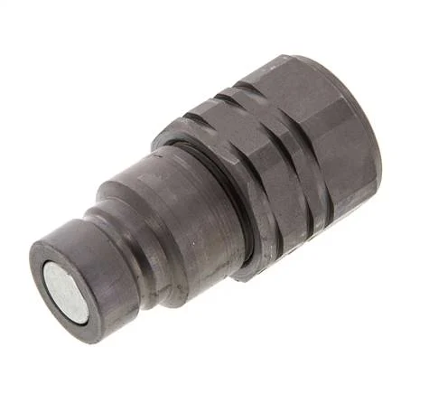 Steel DN 12.5 Flat Face Hydraulic Plug G 1/2 inch Female Threads ISO 16028 D 24.5mm