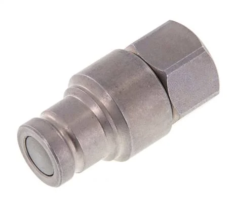 Steel DN 10 Flat Face Hydraulic Plug G 3/8 inch Female Threads ISO 16028 CEJN D 19.7mm