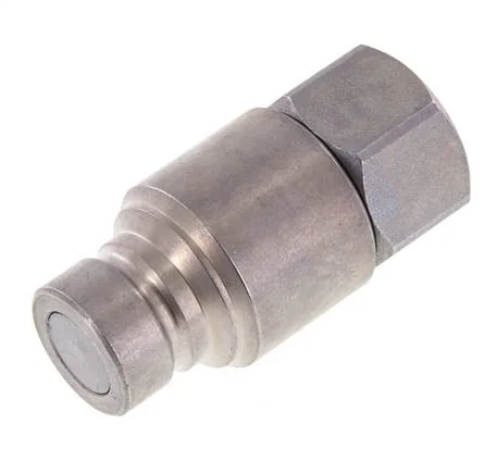 Steel DN 12.5 Flat Face Hydraulic Plug G 1/2 inch Female Threads ISO 16028 CEJN D 24.5mm