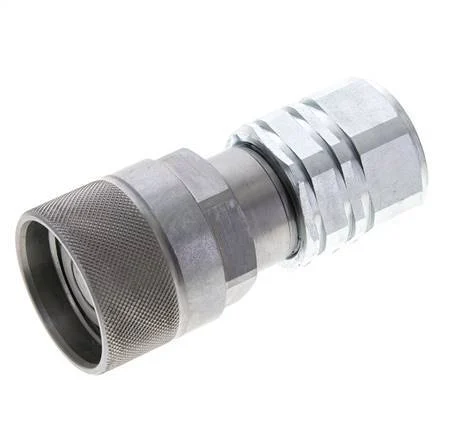 Steel DN 12.8 Flat Face Hydraulic Plug G 3/4 inch Female Threads ISO 16028 D M36 x 2