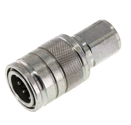 Steel DN 10 Hydraulic Coupling Socket M18x1.5 Female Threads ISO 7241-1 A D 17.3mm
