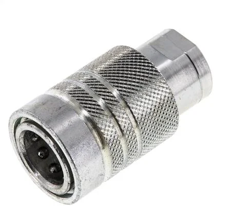 Steel DN 10 Hydraulic Coupling Socket G 3/8 inch Female Threads ISO 7241-1 A D 16mm