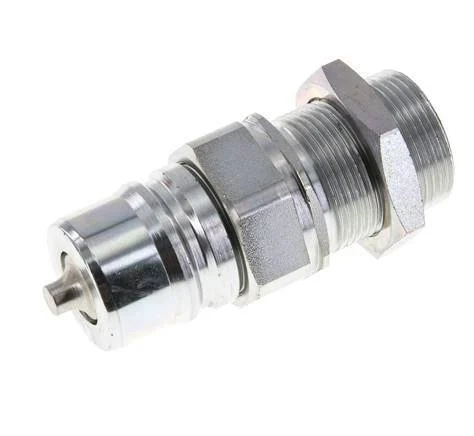 Steel DN 25 Hydraulic Coupling Plug 25 mm S Compression Ring Bulkhead ISO 7241-1 A/8434-1 D 34.3mm