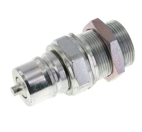 Steel DN 25 Hydraulic Coupling Plug 30 mm S Compression Ring Bulkhead ISO 7241-1 A/8434-1 D 34.3mm