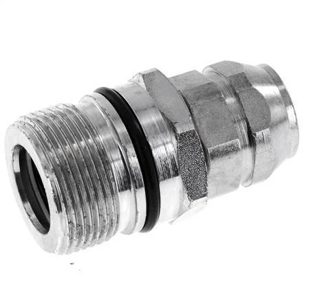 Steel DN 12.5 Hydraulic Coupling Socket M18x1.5 Female Threads ISO 14541 D M36 x 2