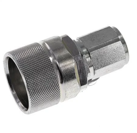 Steel DN 10 Hydraulic Coupling Plug G 3/8 inch Female Threads ISO 14541 D M28 x 2