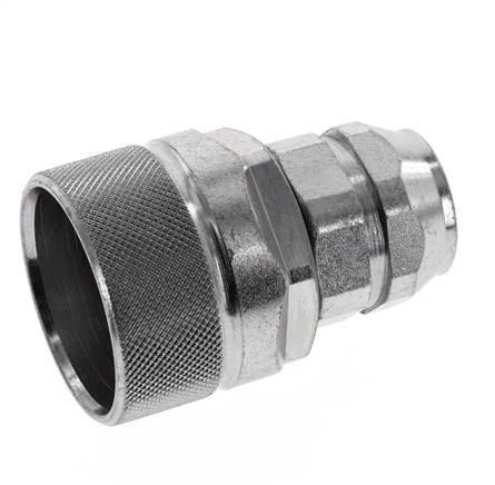 Steel DN 12.5 Hydraulic Coupling Plug G 3/8 inch Female Threads ISO 14541 D M36 x 2