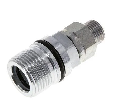 Steel DN 10 Hydraulic Coupling Socket 10 mm L Compression Ring ISO 14541/8434-1 D M28 x 2