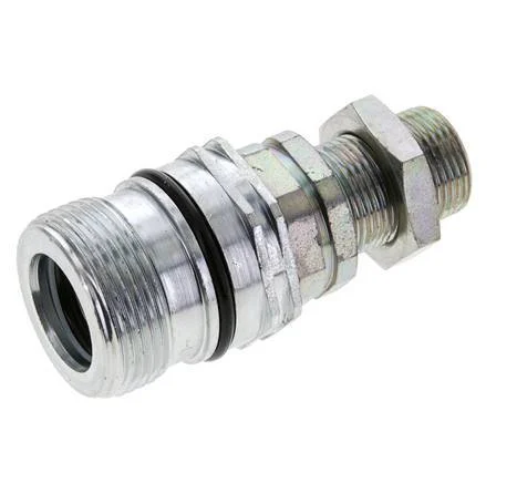 Steel DN 12.5 Hydraulic Coupling Socket 14 mm S Compression Ring Bulkhead ISO 14541/8434-1 D M36 x 2