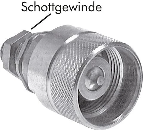 Steel DN 25 Hydraulic Coupling Plug 22 mm L Compression Ring Bulkhead ISO 8434-1 D M48 x 3