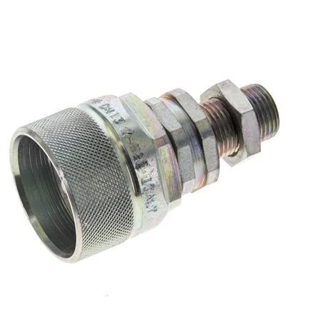 Steel DN 12.5 Hydraulic Coupling Plug 12 mm L Compression Ring Bulkhead ISO 14541/8434-1 D M36 x 2